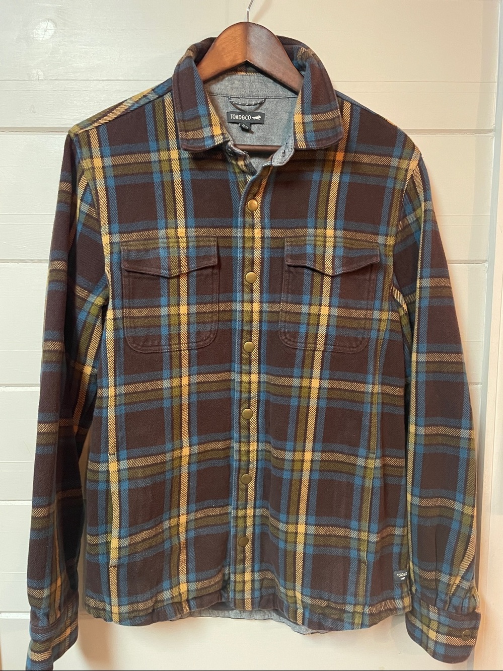 Toad & Co. Men’s Plaid Shirt Jacket Shacket Lined Size M.